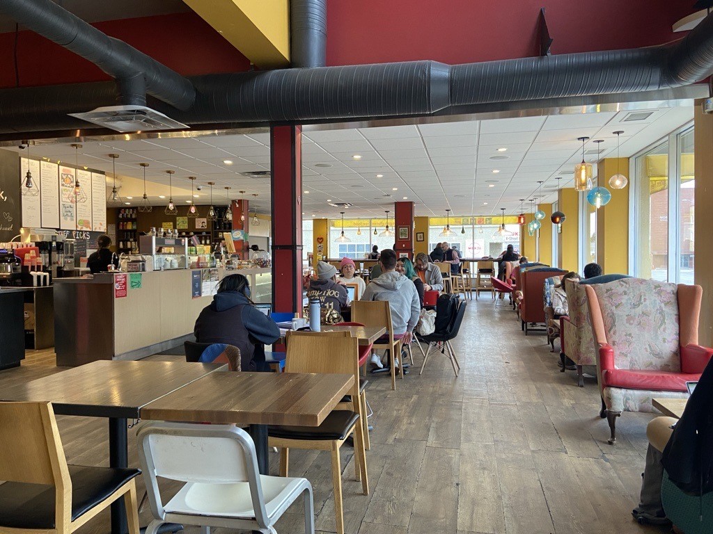 The inside of the Remedy Cafe at 109 St. and 86 Ave.