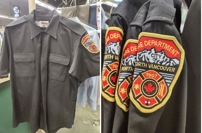 Police say these firefighter uniforms were stolen early Saturday morning.