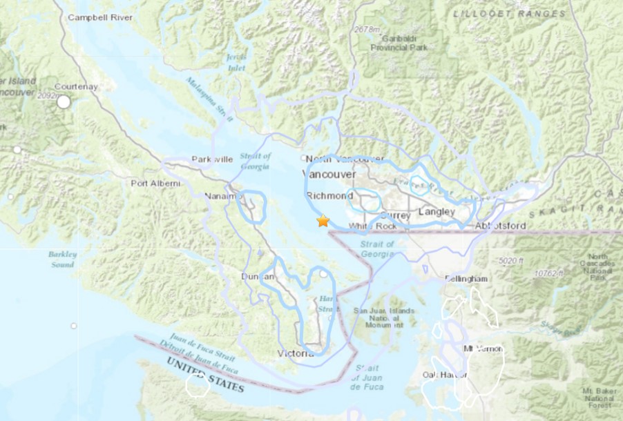 Another earthquake felt in B.C. Friday morning, 3rd since mid-September