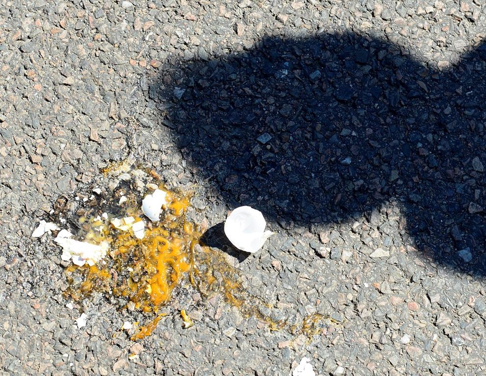 File photo of a broken egg.