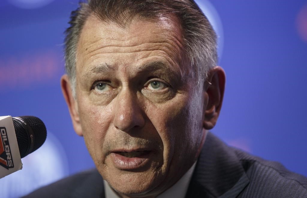 Former Detroit Red Wings and Edmonton Oilers general manager Ken Holland has joined the NHL's hockey operations department as a consultant.Holland speaks at a press conference in Edmonton on Tuesday, May 7, 2019.