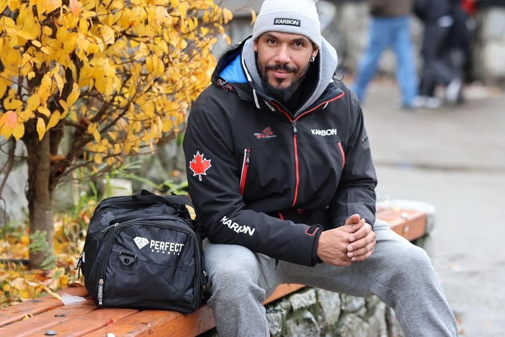Davidson de Souza, brakeman for the Canadian bobsled team, is shown in a recent handout photo.