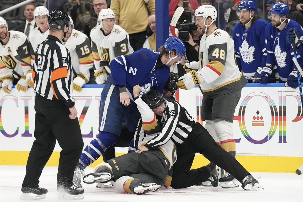 Minten’s first NHL goal helps Leafs beat Vegas