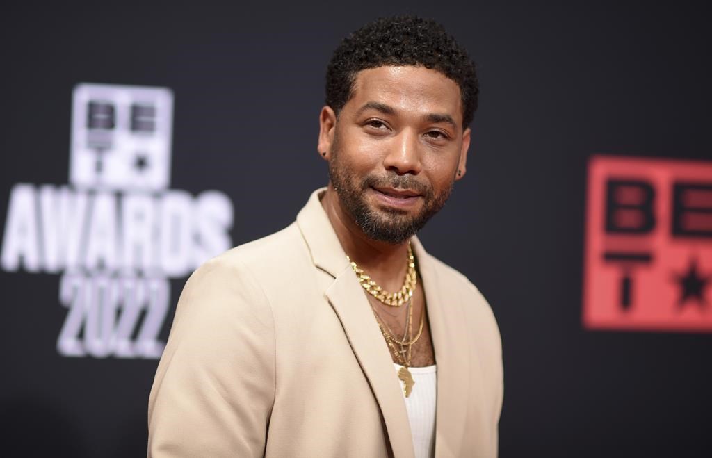 Jussie Smollett arrives at the BET Awards, June 26, 2022, in Los Angeles.