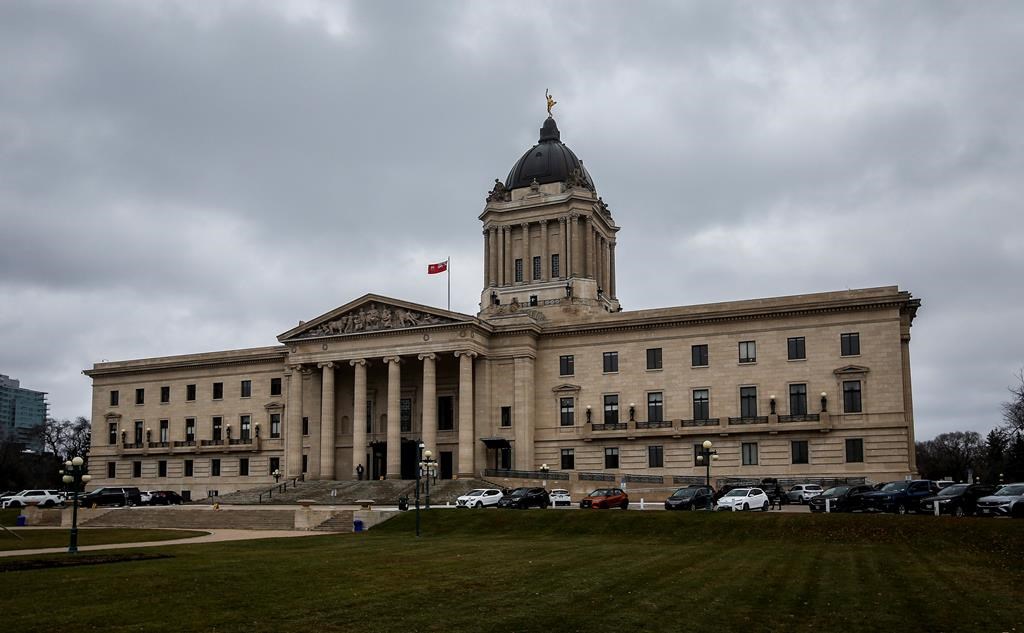 The Manitoba government is planning to look at ways to support print journalism, ranging from big daily newspapers to small weekly publications and cultural outlets in different languages. The exterior of the Manitoba Legislature is seen in Winnipeg, Wednesday, Nov. 6, 2024. THE CANADIAN PRESS/John Woods.