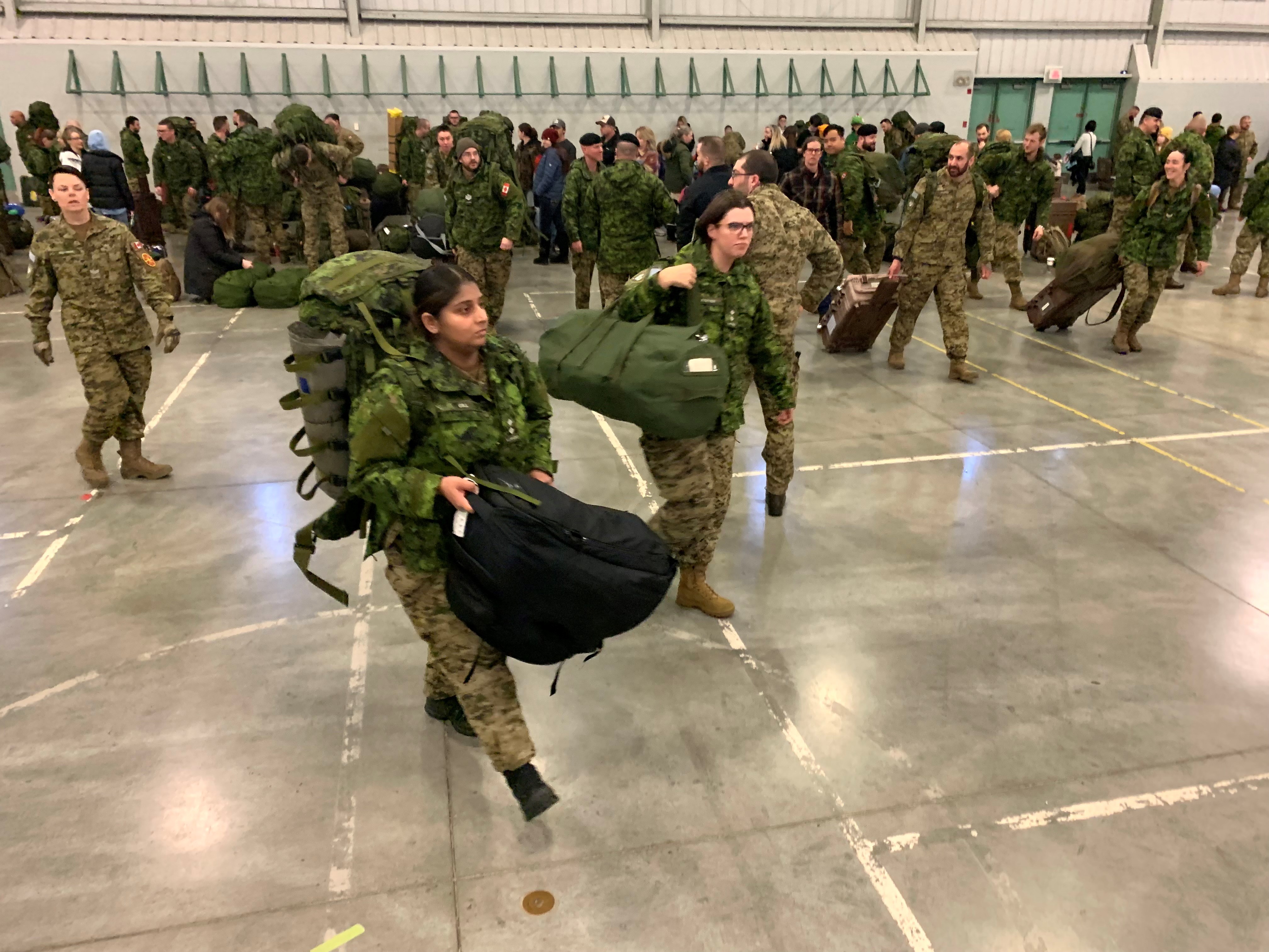 Canadian soldiers leave Edmonton for Latvia as part of ongoing mission to support NATO