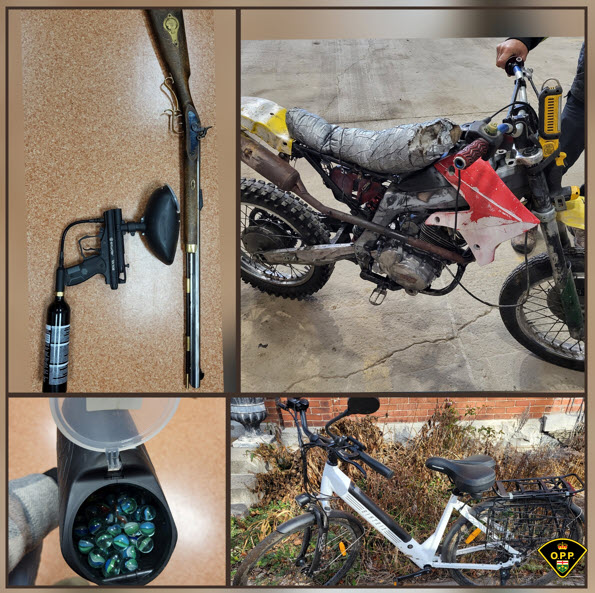 The OPP seized weapons and laid multiple theft charges in Stone Mills.