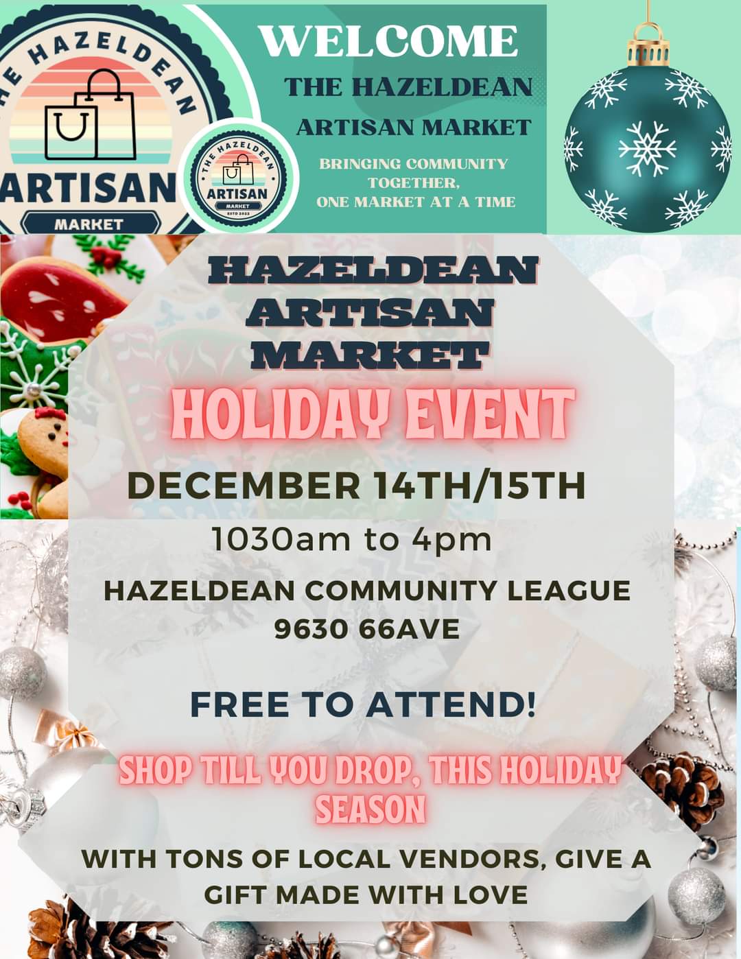 The Hazeldean Artisan Market DECEMBER 14TH/15TH - image