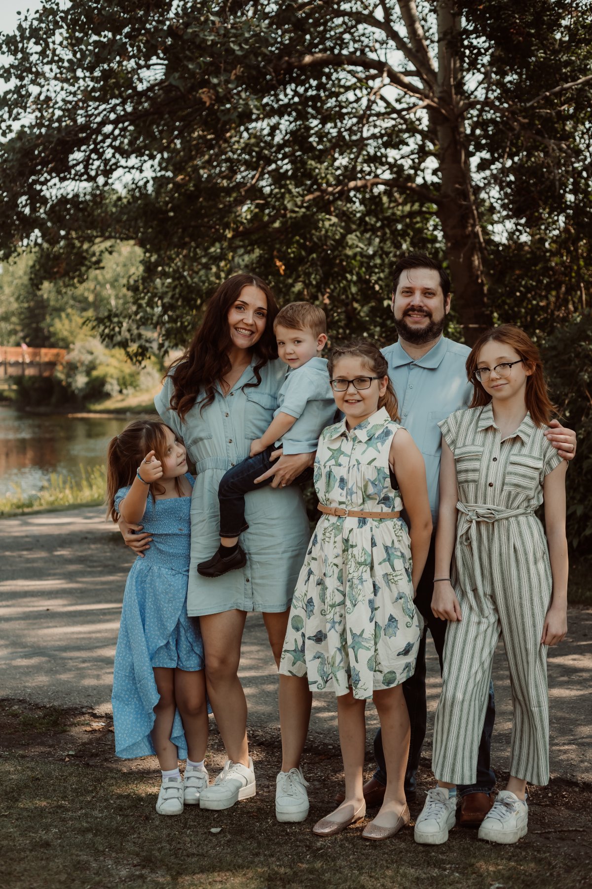 An undated photo of Alberta mom Jessica McBride with her family.