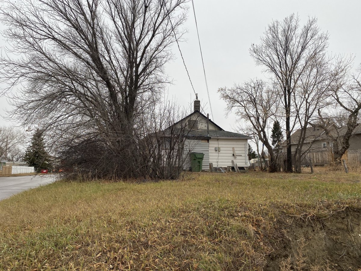 An abandoned in Bradley Hartmann’s neighbourhood in Moose Haw.