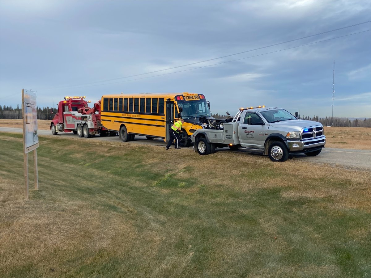 Cargo truck driver to be ticketed after school bus crash west of ...