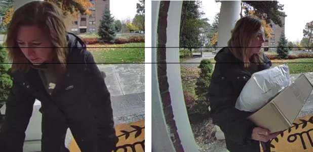 Belleville police seek help identifying a suspect in a $700 package theft from an east-end home.