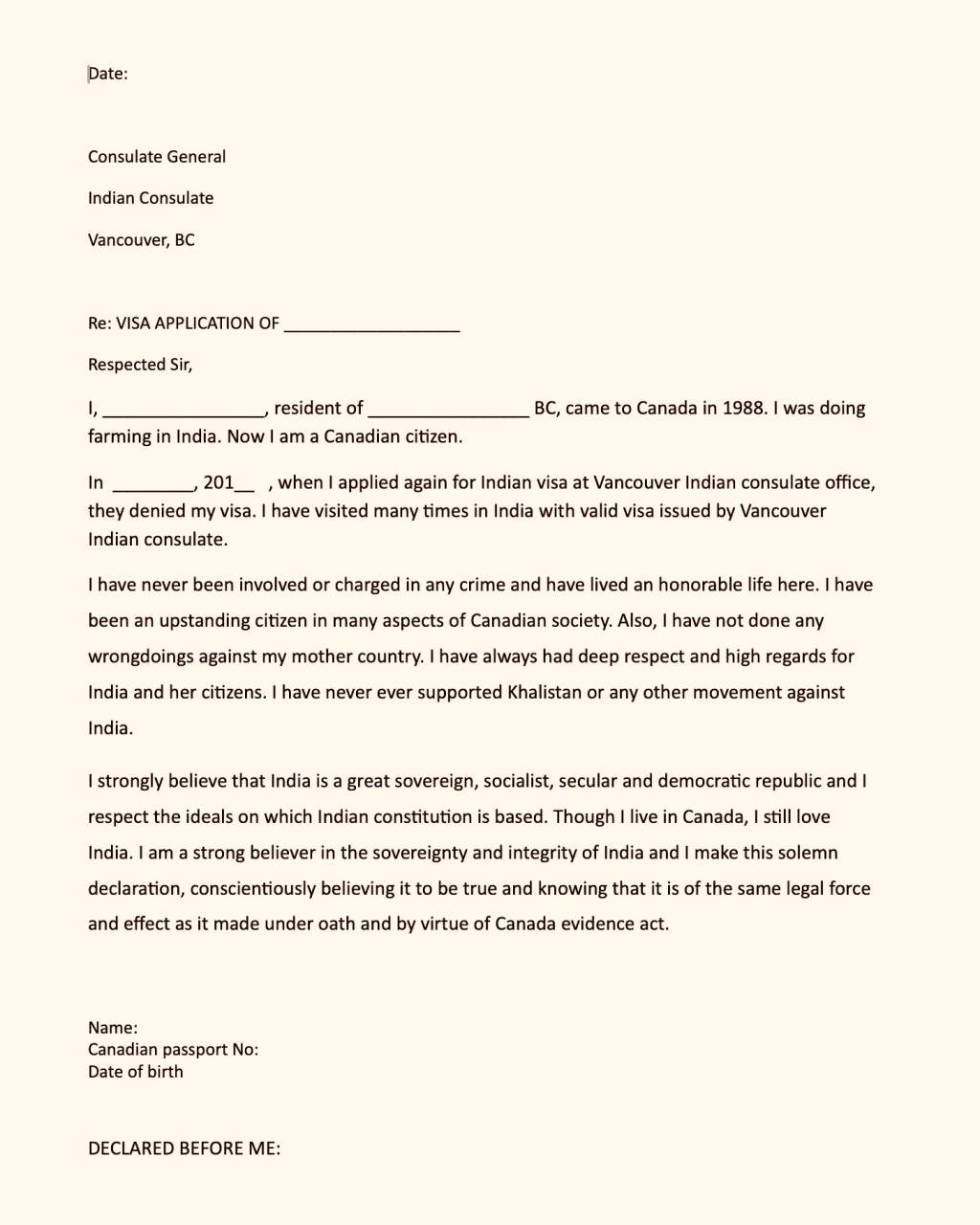 Interference Letter Sample Investigation: Visas have become an Indian foreign interference tool ...