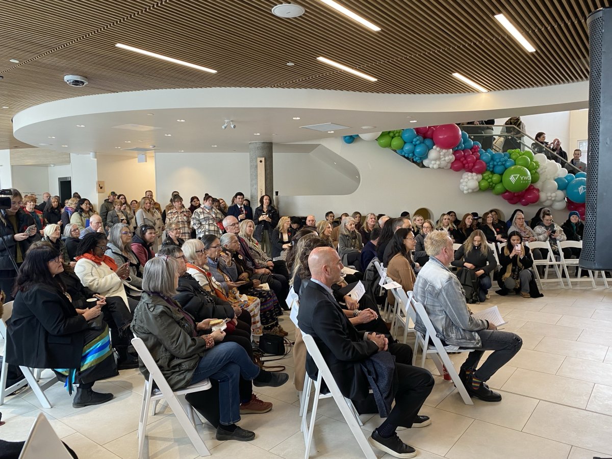 Community members gathered for the grand opening.