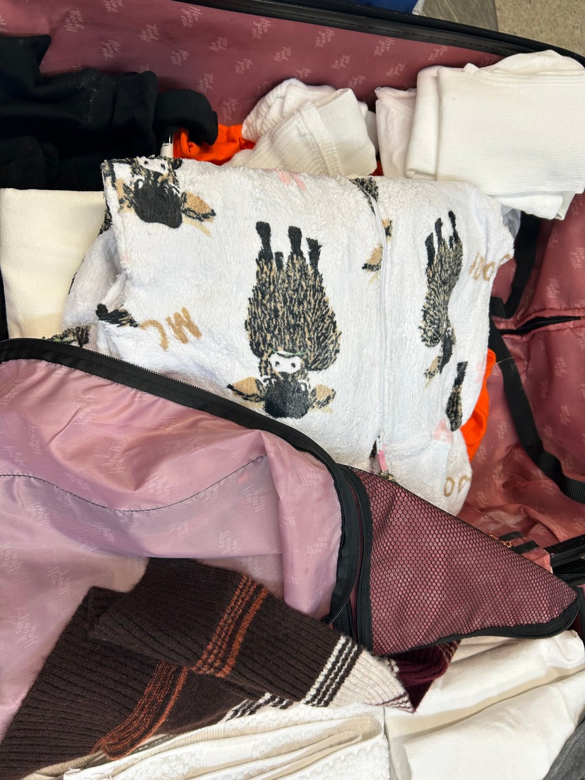 Methamphetamine-soaked clothes -- including a cow pajama onesie -- seized on November 6 from a passenger intending to fly from Los Angeles to Sydney, Australia.