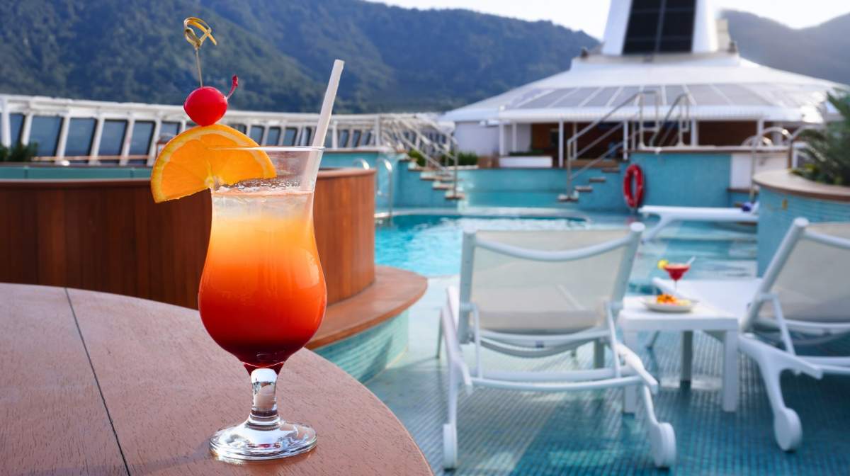 A view of the Villa Vie Odyssey pool deck.