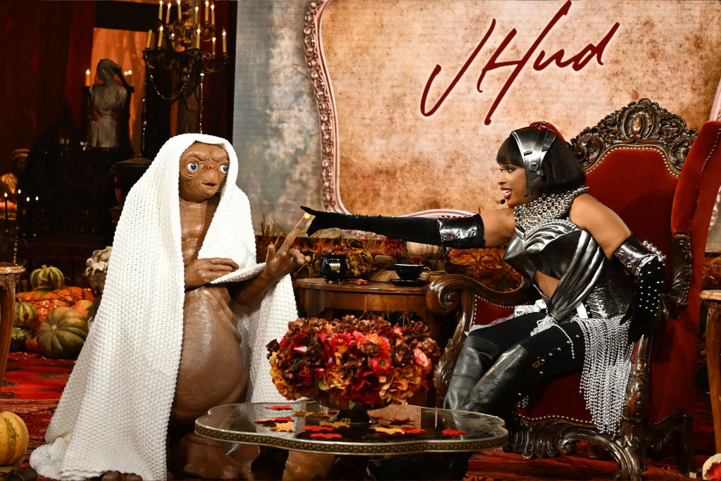 Janelle Monae as E.T. appears with Jennifer Hudson on "The Jennifer Hudson Show" airing on October 31, 2024 in Burbank, California.