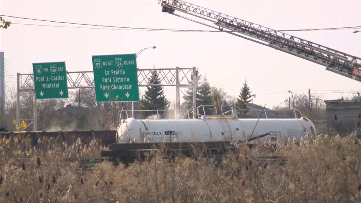 Longueuil police and firefighters are responding after a train derailed Thursday morning.