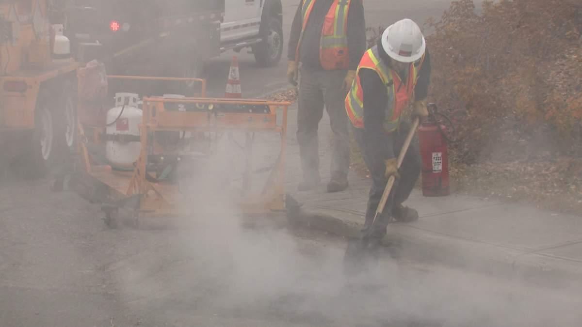The city of Calgary hopes an extended pothole-filling season and the use of a new infrared asphalt heater means drivers will have fewer potholes to navigate next spring.