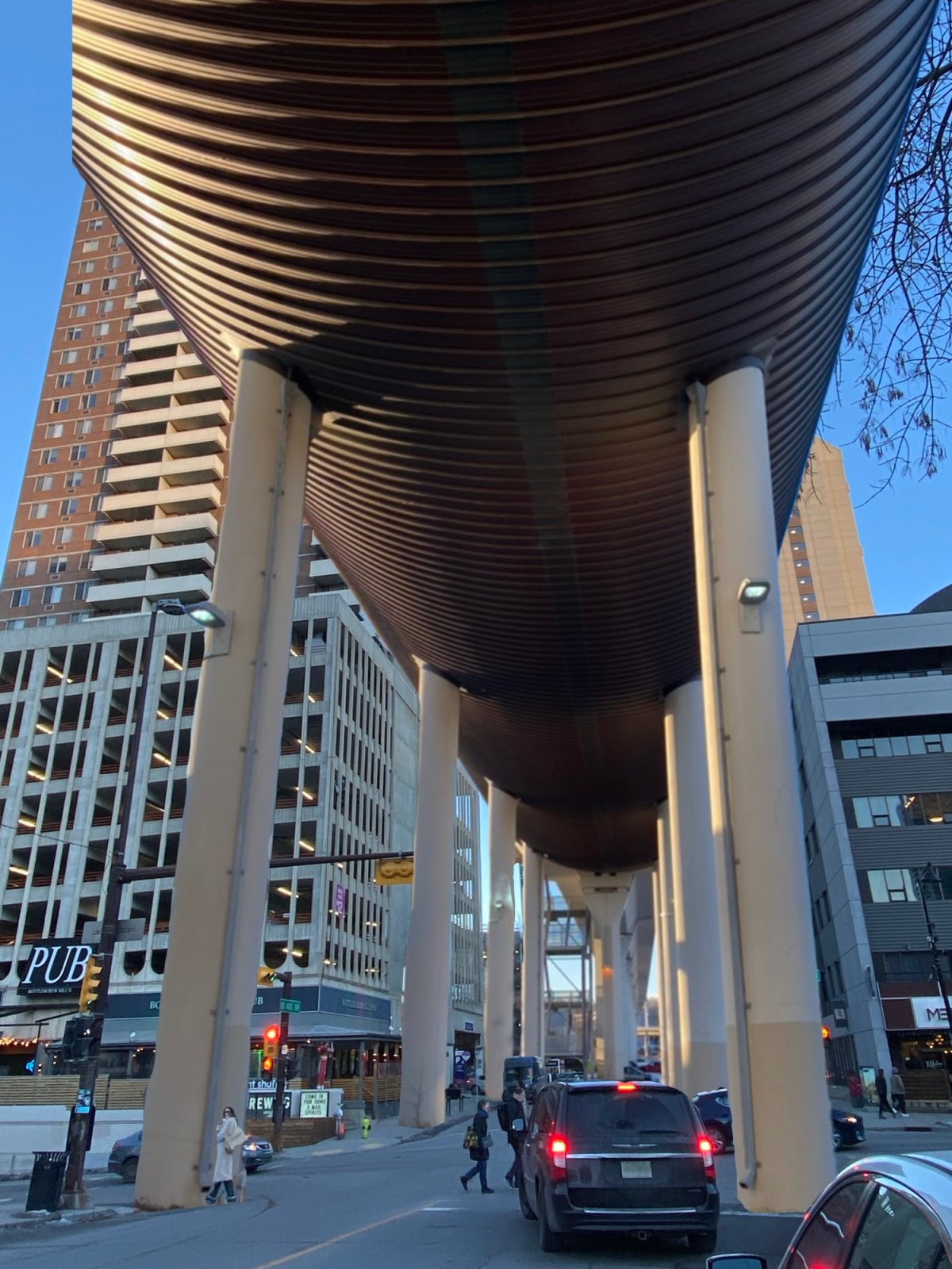 The Beltline Neighbourhoods Association has produced its own artistic representations of what an elevated Green Line through downtown could look like.