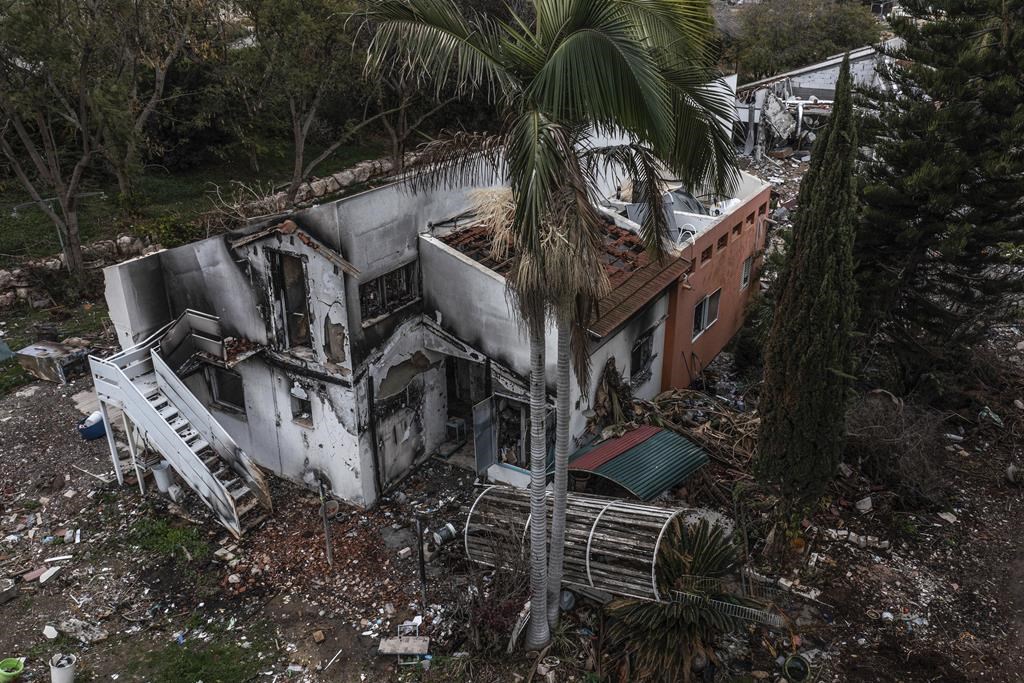 A battle-scarred home in Kibbutz Be'eri, a communal farm on the Gaza border.