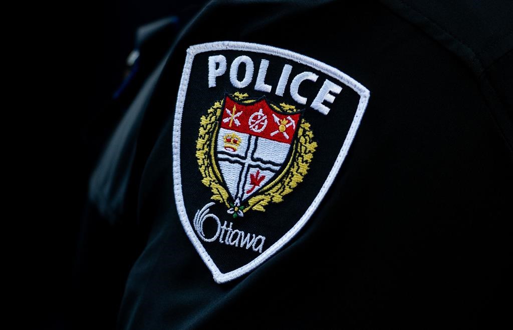A Ottawa Police Service (OPS) patch is seen in Ottawa, on Sunday, Sept. 29, 2024.