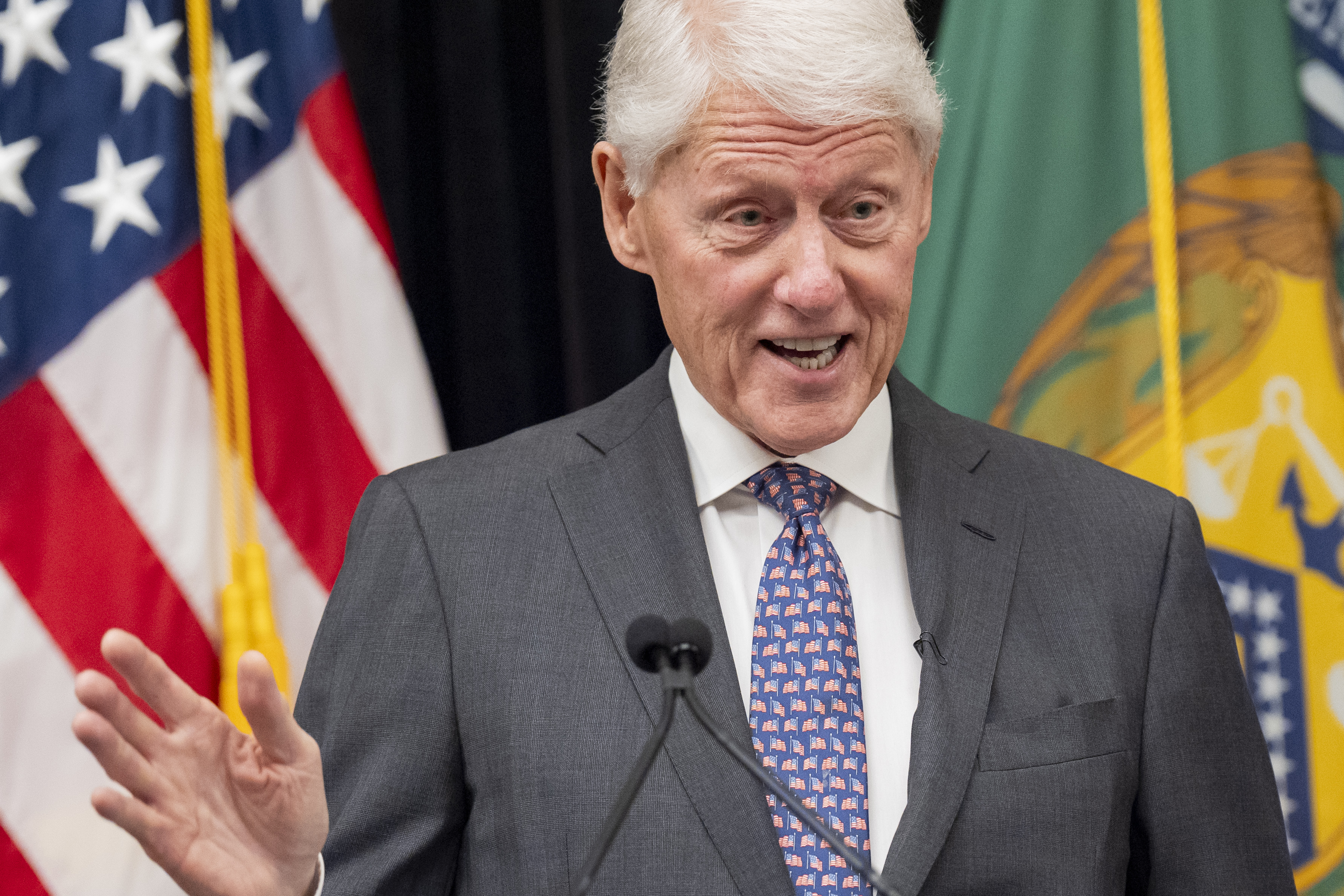 Bill Clinton hospitalized but in good spirits, spokesperson says