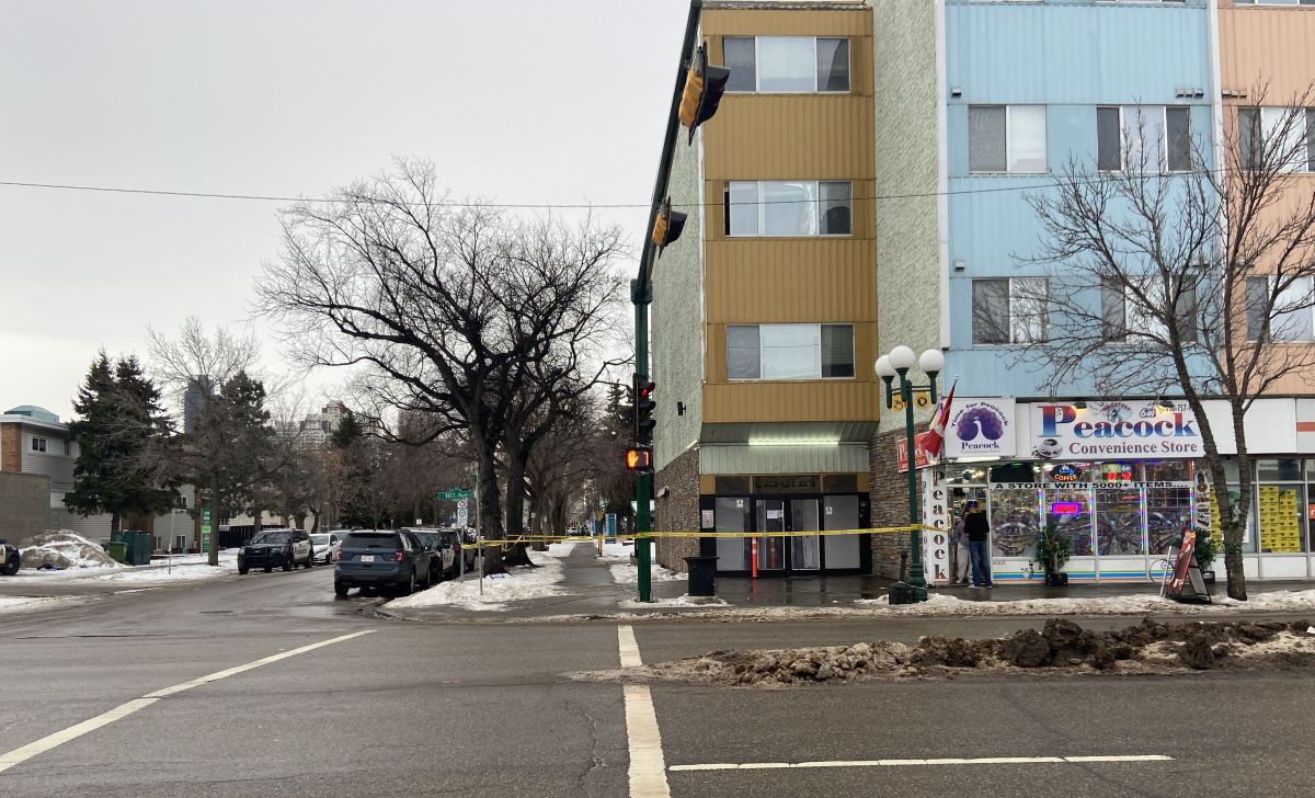 In a news release issued on Dec. 6, 2024, Edmonton police said officers were called to a building in the area of 106th Street and 107th Avenue at about 12:30 a.m. after someone reported hearing a gunshot.
