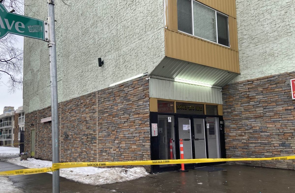 In a news release issued on Dec. 6, 2024, Edmonton police said officers were called to a building in the area of 106th Street and 107th Avenue at about 12:30 a.m. after someone reported hearing a gunshot.