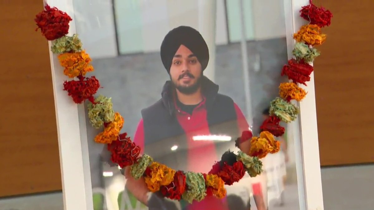 A photo of Harshandeep Singh at a vigil on Thursday, December 12, 2024.