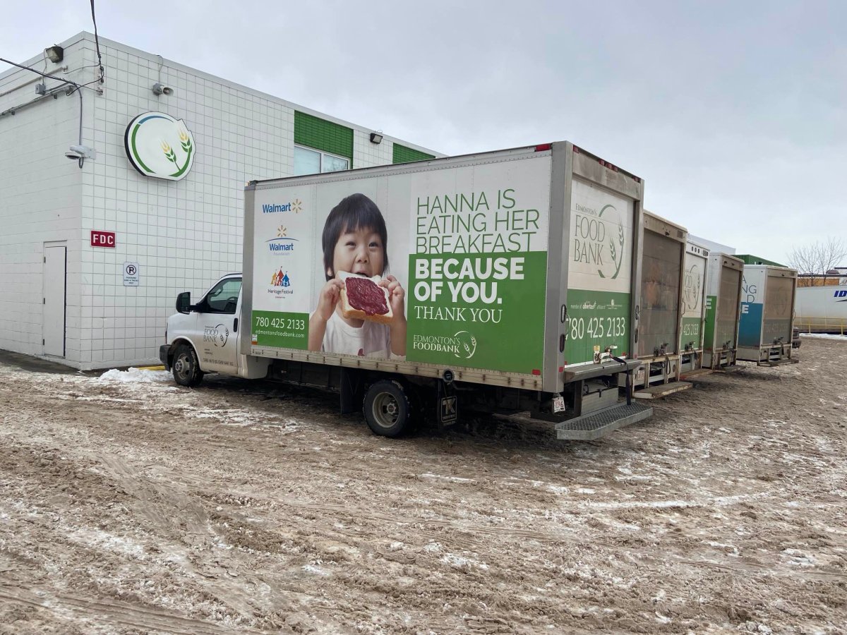 An Edmonton Food Bank truck after it was stolen.