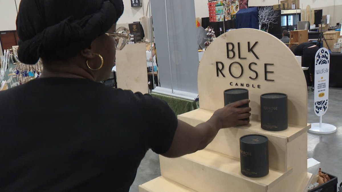 Kejin Robinson-Rose, owner of Edmonton-based Black Rose Candles says, while she stands in solidarity with Canada’s postal workers, the strike has resulted in a 40 percent reduction in sales for her business this year this Christmas season compared to last year.