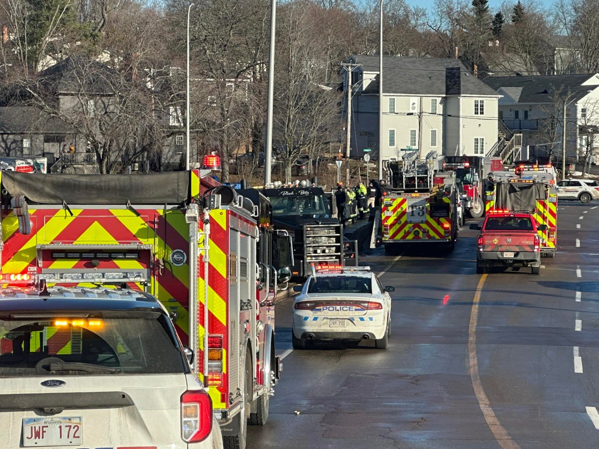 The bodies of two people were found on Tuesday morning in a submerged vehicle in Moncton according to a New Brunswick fire official.