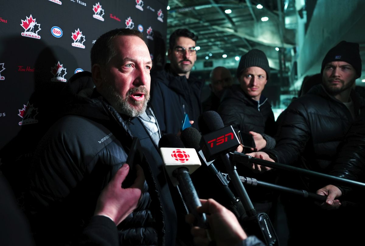 Hockey Canada's Scott Salmond speaks to the media prior to the first day of the Canadian World Junior Hockey Championships selection camp in Ottawa on Tuesday, Dec. 10, 2024.