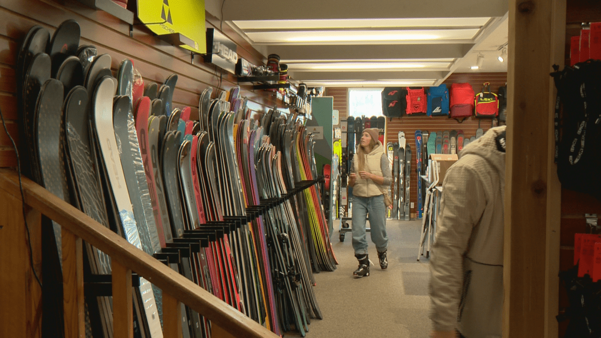 Shoppers browse at Ski West in Calgary