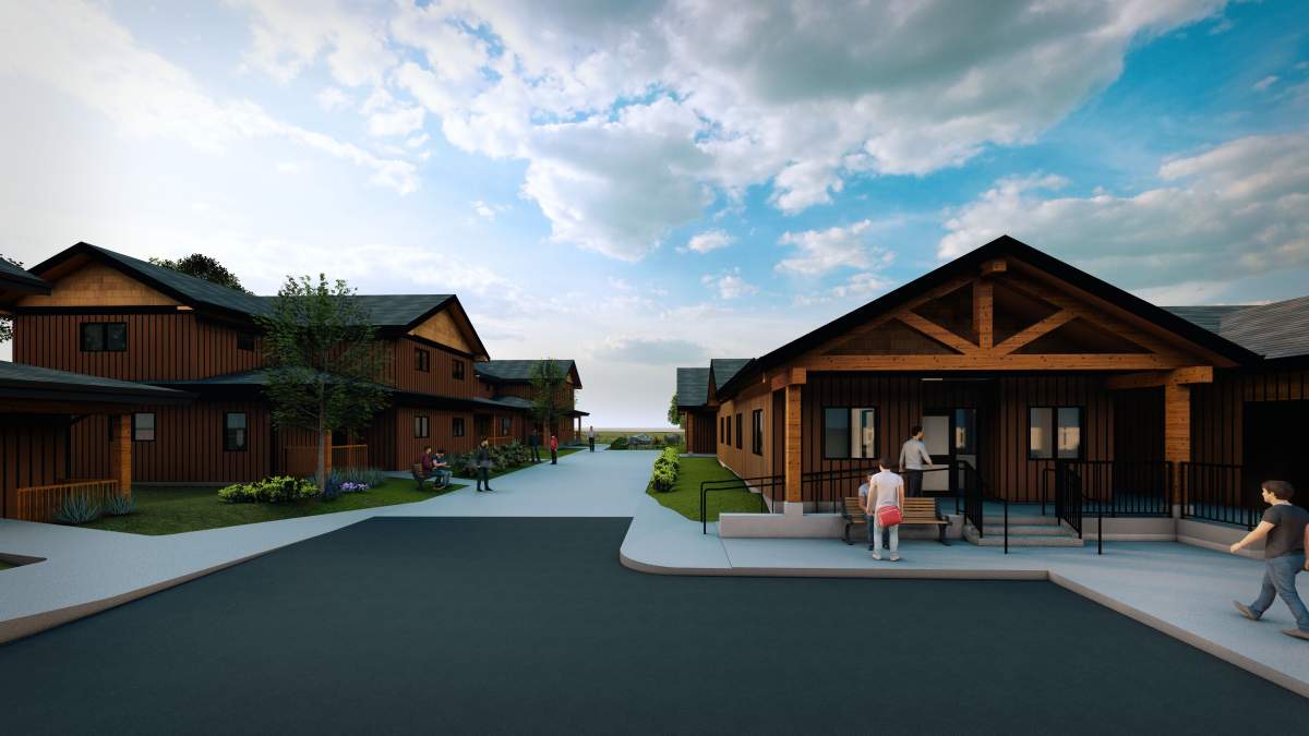 A conceptual drawing of what the youth treatment and recovery centre will look like once completed in 2026.