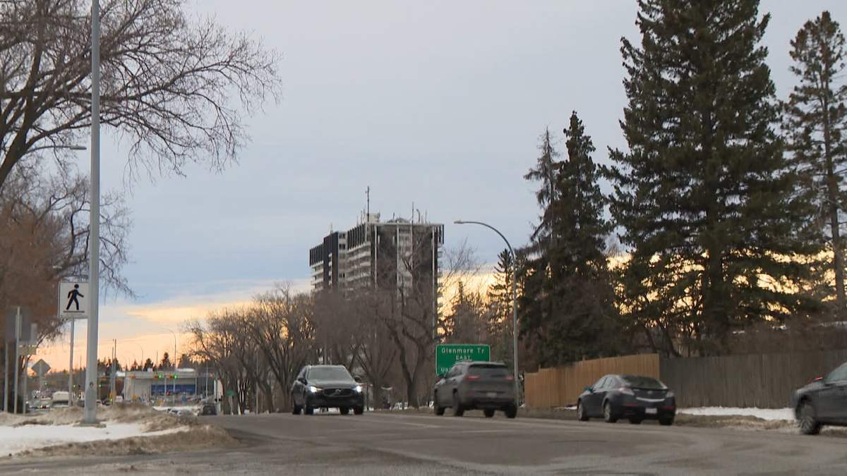 The Meadowlark community association says it has asked many times for something to be done to improve pedestrian safety at this intersection at Elbow Drive and 61st Avenue S.W.