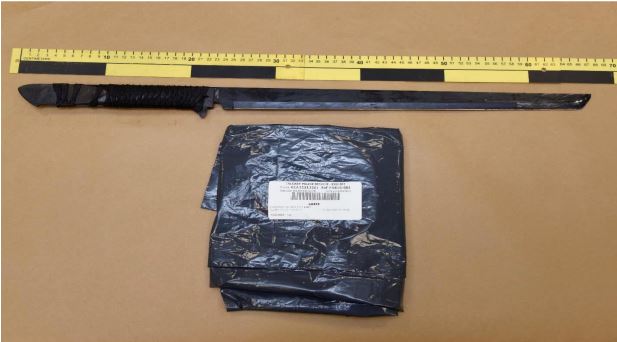 The ASIRT report included a photo of the machete officers say the man was in possession of when they arrived at Calgary city hall.