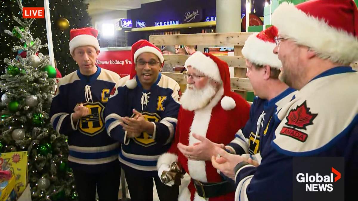 The Heebee-jeebees are joined by Santa Claus as they help spread some Christmas cheer at Global Calgary's Morning of Giving in support of The Magic of Christmas.