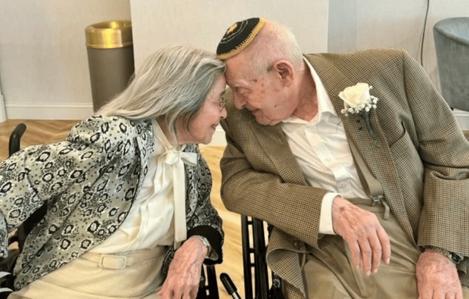 Marjorie Fiterman, 102, and Bernie Littman, 100, from Philadelphia, got married at the care home where they met.