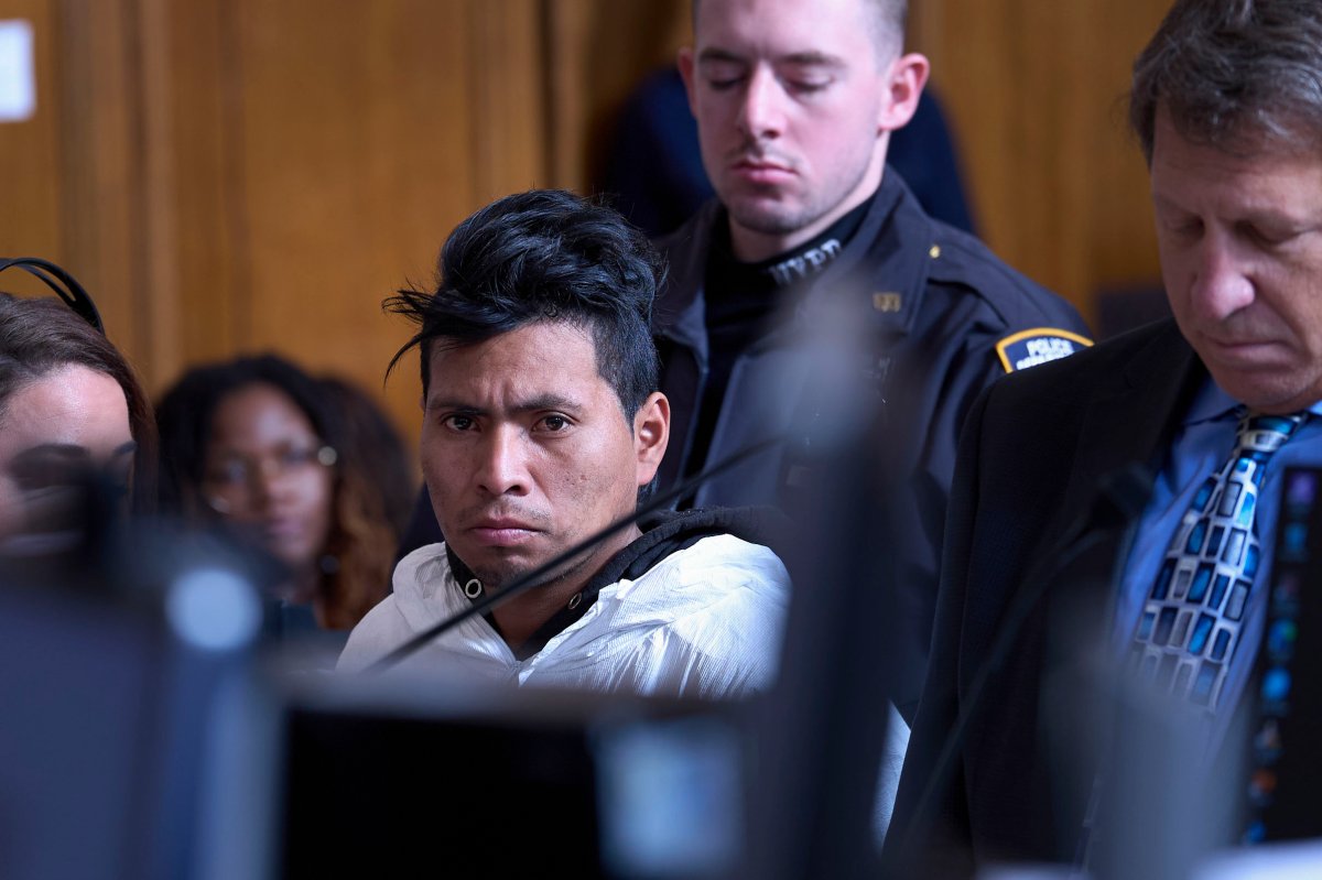 Sebastian Zapeta, accused of setting a woman on fire inside a New York City subway train, appears in court, Tuesday, Dec. 24, 2024, in New York. 