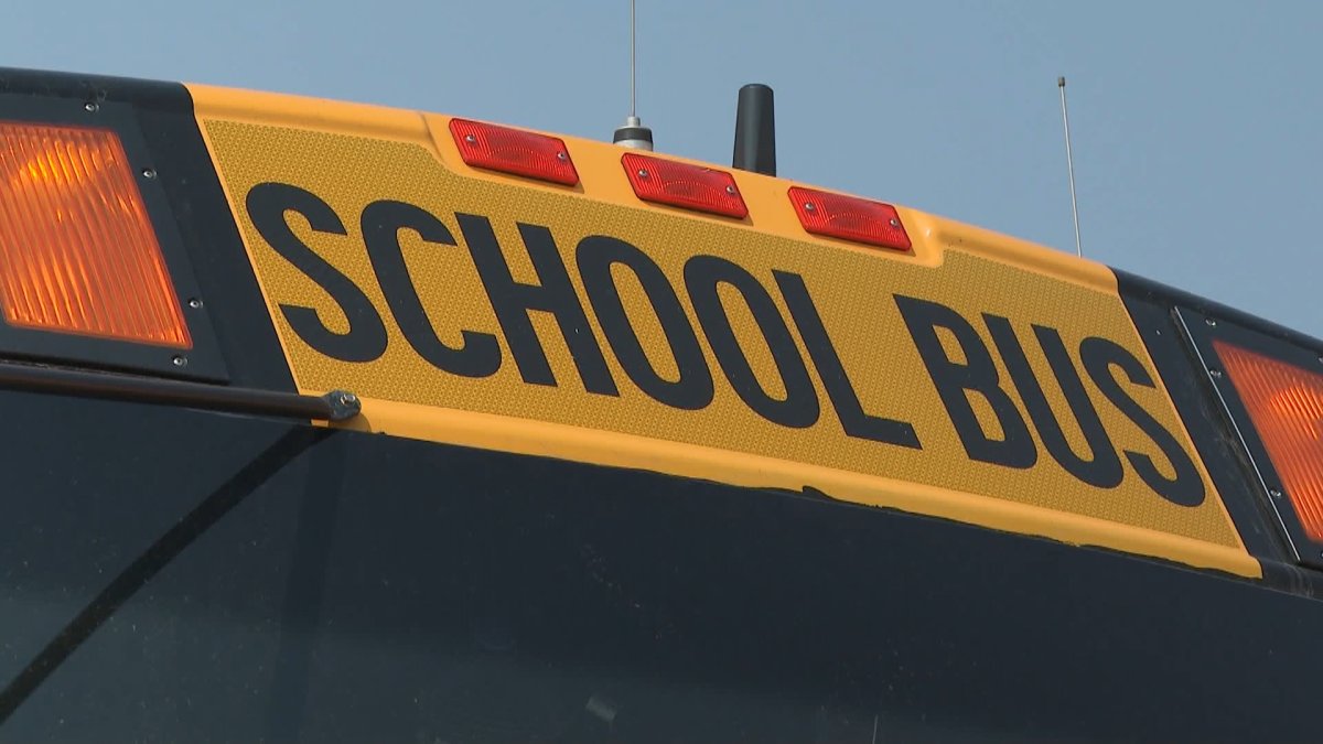 Calgary Police accuse a 20-year-old man of stealing a school bus and using it to deliberately strike a cyclist.