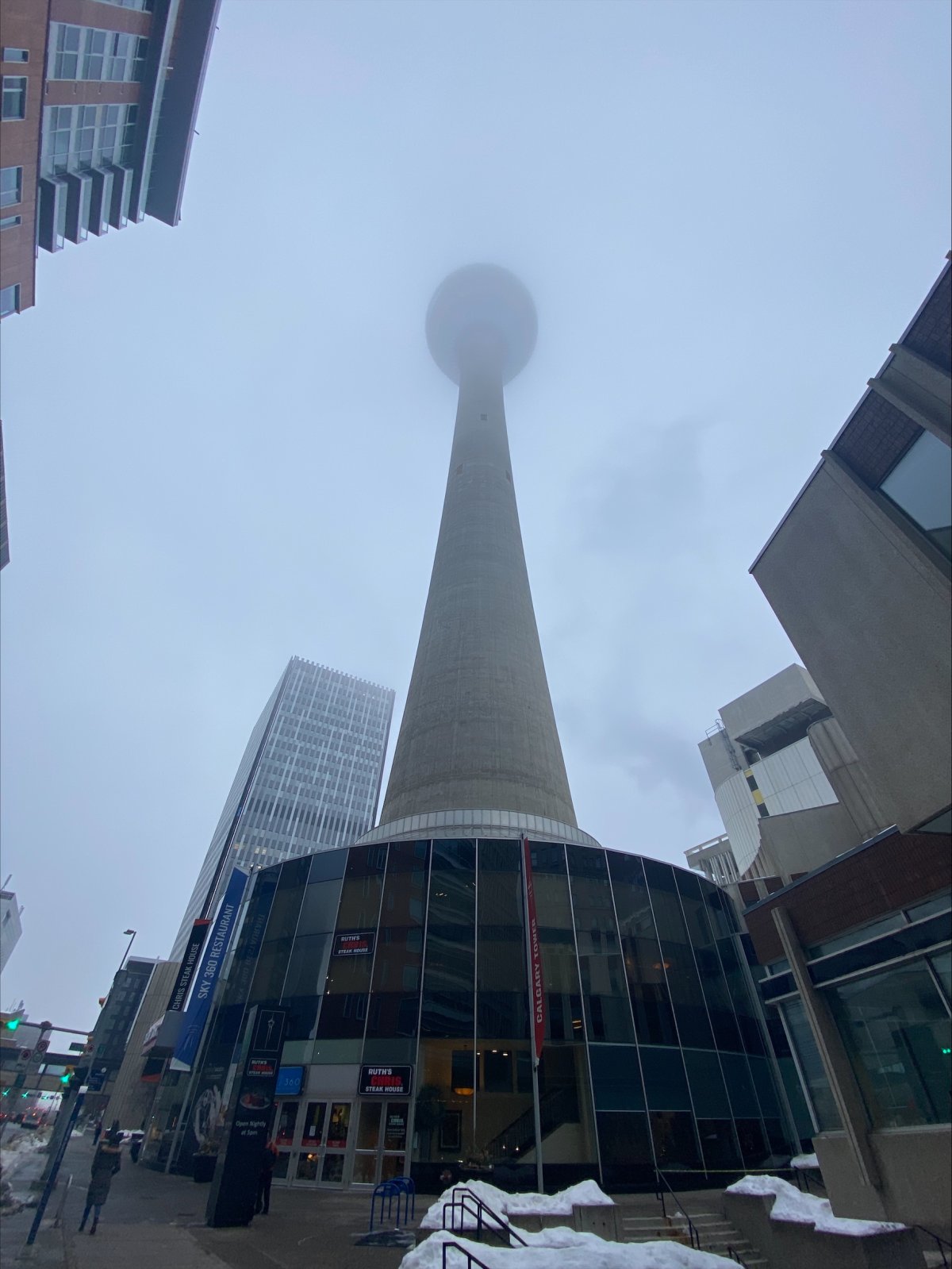 A fog advisory was issued for the city of Calgary and surrounding area on Wednesday. The fog so thick the Calgary Tower was barely visible.