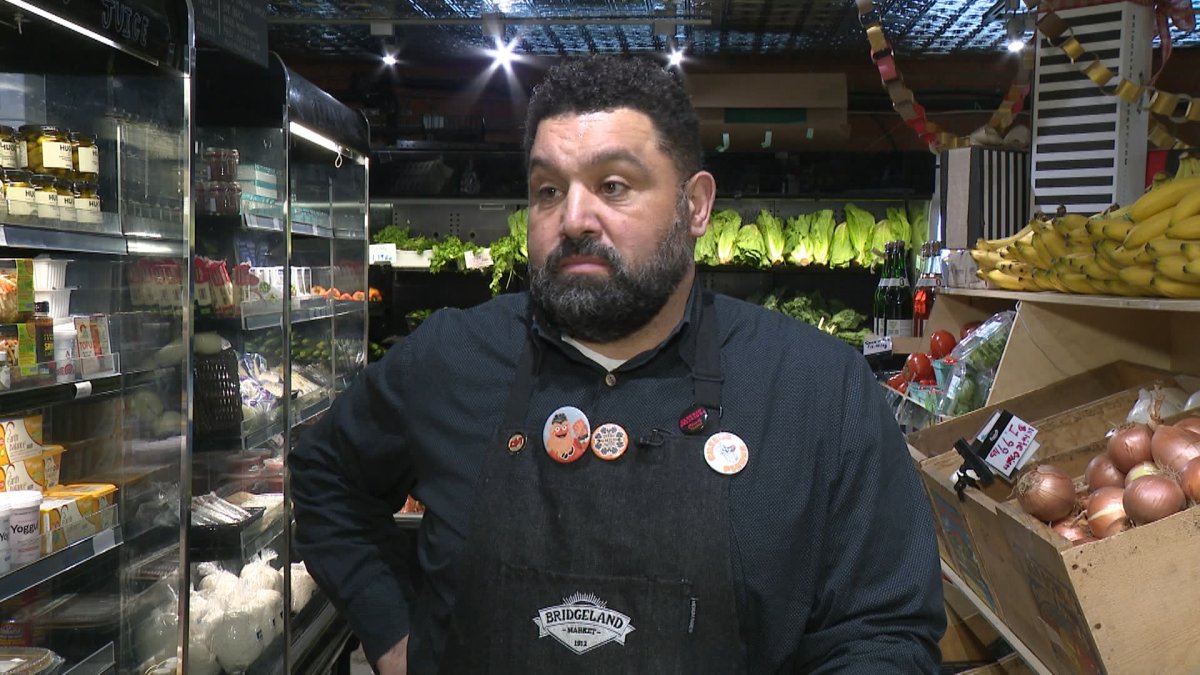 The owner of Bridgeland Market, Yousef Traya, says he's seen changes in shoppers habits as they try to cope with the increasing cost of a Christmas dinner.