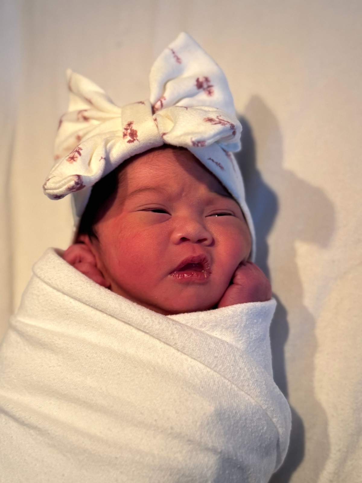 Weighting in at a wee four pounds, 14.3 ounces, little Amira made her entrance into the world two minutes and 22 seconds after midnight, making her Alberta's first baby of 2025.