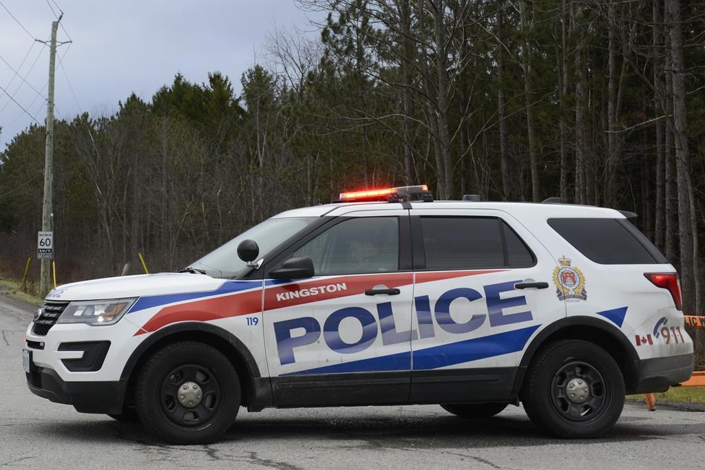 A police car blocks the end of Creekford Road in Kingston, Ont., Thursday, Nov. 28, 2019. THE CANADIAN PRESS/Sean Kilpatrick.