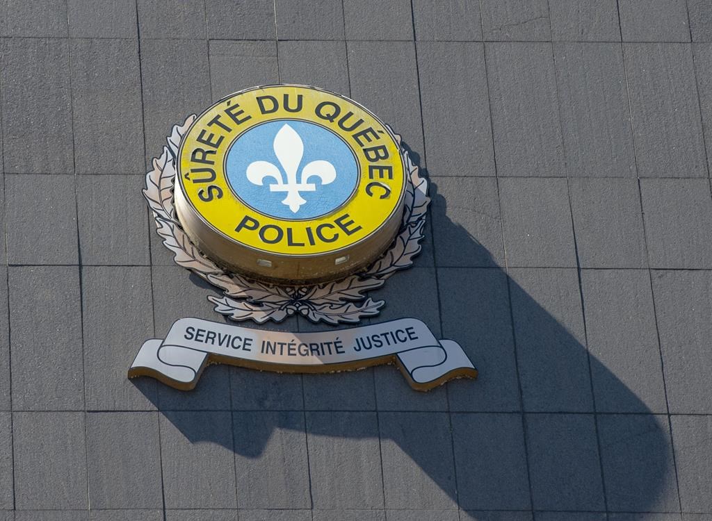 Signage on the Quebec Provincial Police is seen in Montreal, Wednesday, April 17, 2019. THE CANADIAN PRESS/Ryan Remiorz.