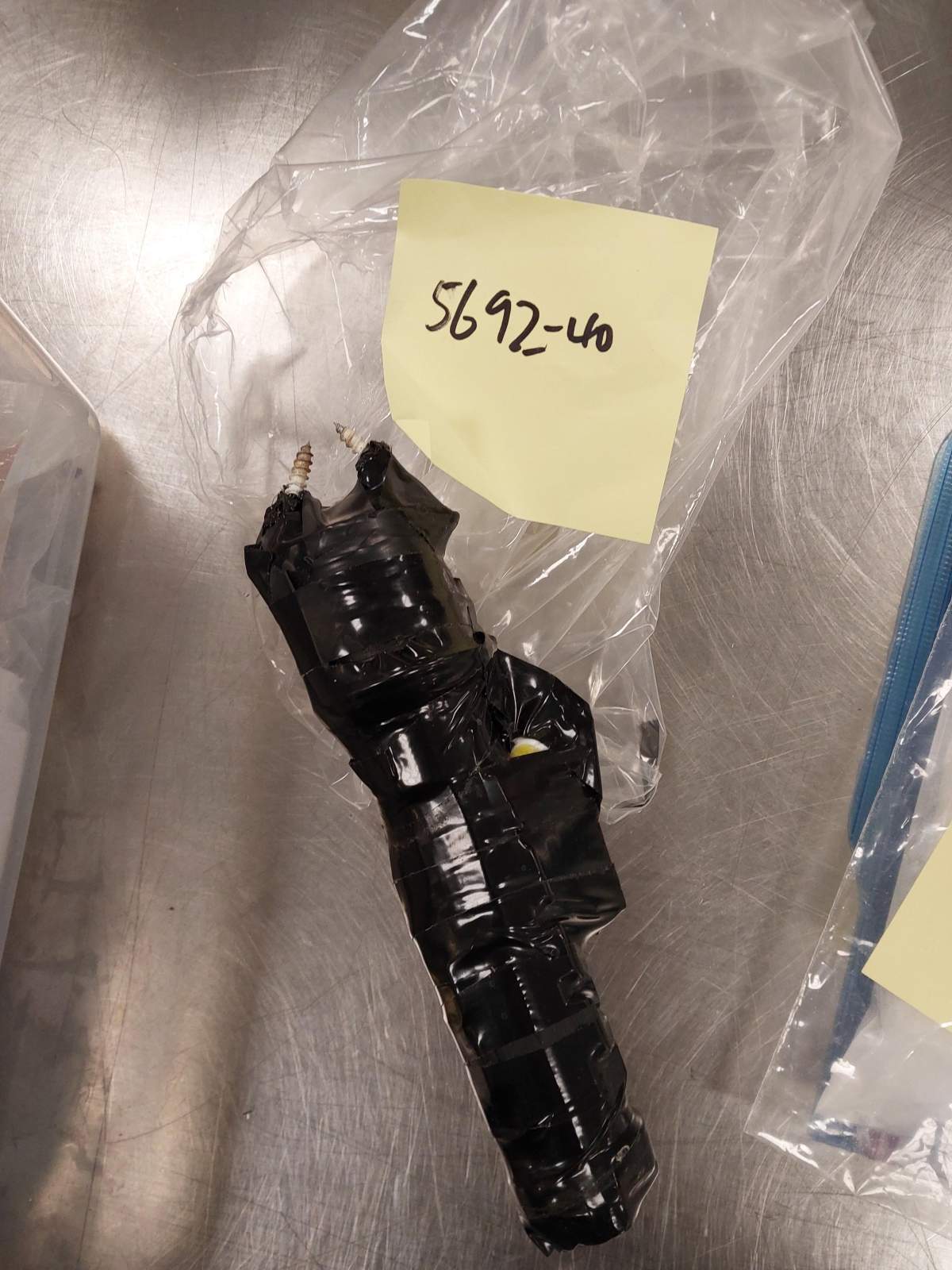 Calgary police say a makeshift conducted energy weapon was amongst the items seized by officers when they executed several search warrants on a suspected drug distribution network in downtown Calgary in the fall of 2024.