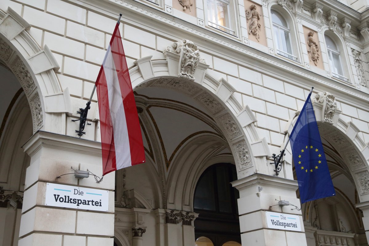 Exterior view of the Austrian Peoples' Party's headquarters in Vienna, Austria, Sunday, Jan. 05, 2025. 