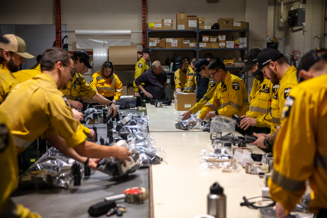 Alberta Wildfire crews preparing to depart to California to help fight wildfires in Los Angeles on Monday, January 13, 2025.